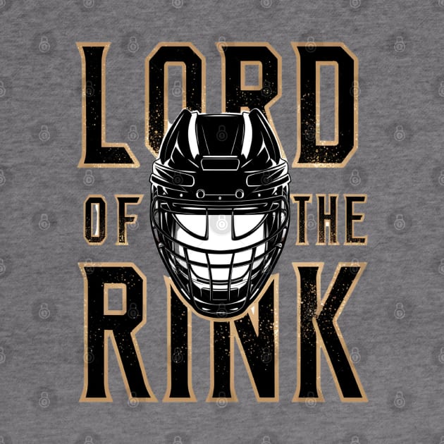 Lord of the Rink - Hockey - Black and Gold - Funny by Fenay-Designs